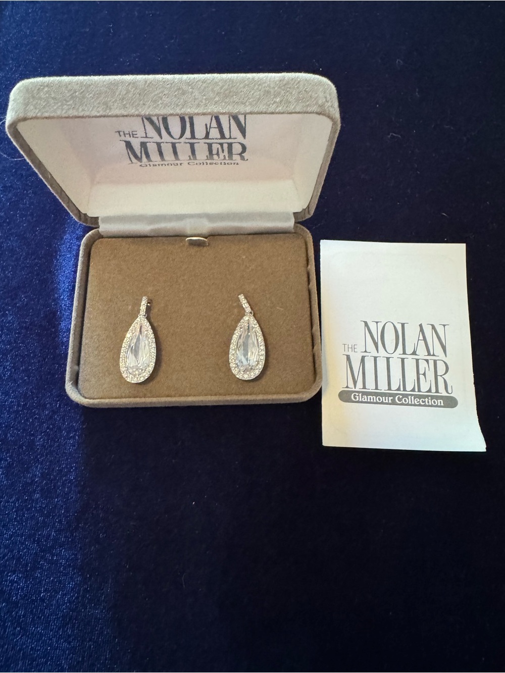 Nolan Miller Crystal Teardrop Earrings - Picture 2 of 3